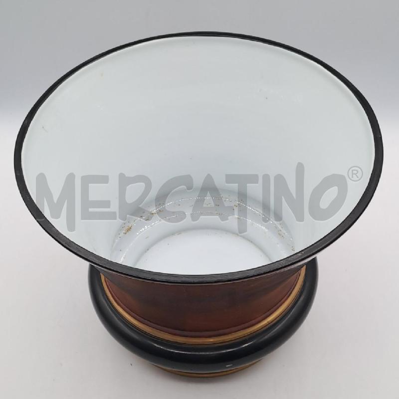 VASO  NERO MARRONE ORO LE PORCELLANE DI FIRENZE | Mercatino dell'Usato Bologna 2