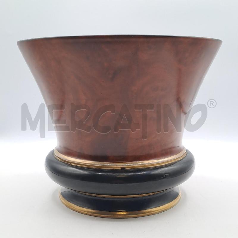 VASO  NERO MARRONE ORO LE PORCELLANE DI FIRENZE | Mercatino dell'Usato Bologna 5