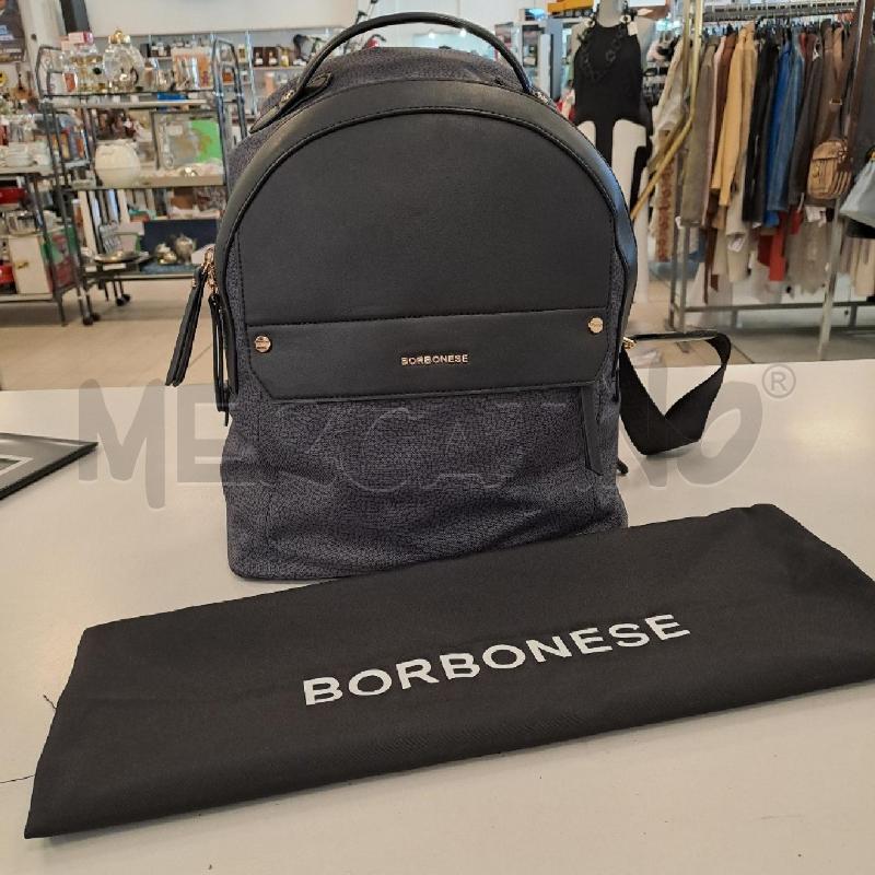 ZAINETTO DONNA BORBONESE STAMPA TAPIRO NERO E ANTRACITE | Mercatino dell'Usato Bologna 1