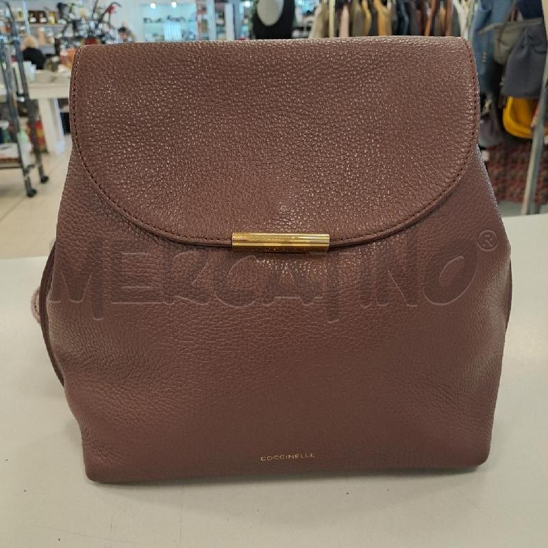 ZAINETTO DONNA COCCINELLE PELLE MARRONE E ROSA | Mercatino dell'Usato Bologna 2