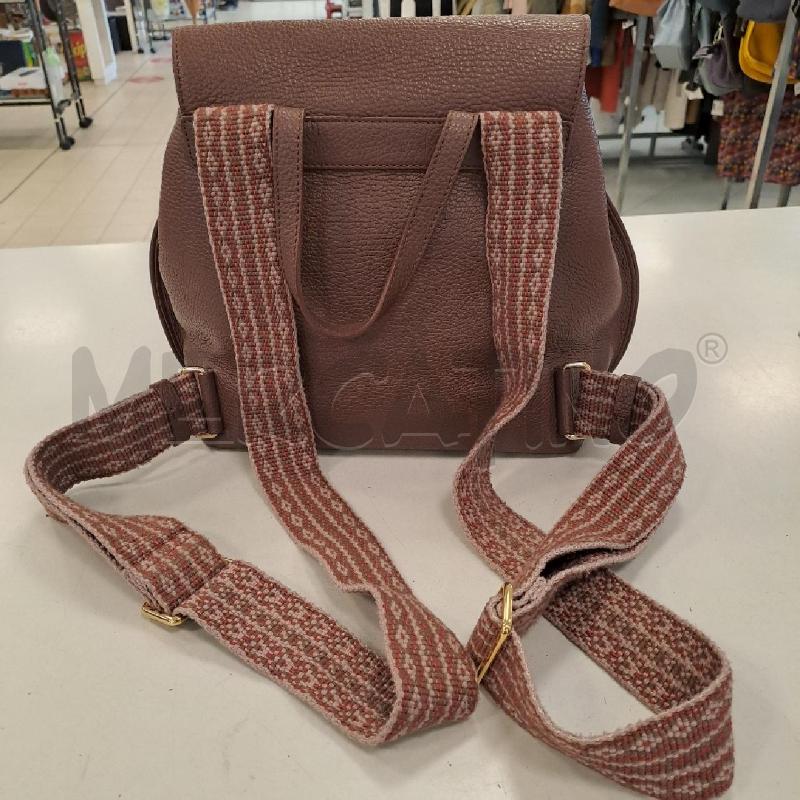 ZAINETTO DONNA COCCINELLE PELLE MARRONE E ROSA | Mercatino dell'Usato Bologna 3