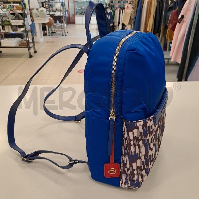 ZAINETTO DONNA PIQUADRO BLUETTE MARRONE BEIGE | Mercatino dell'Usato Bologna 2