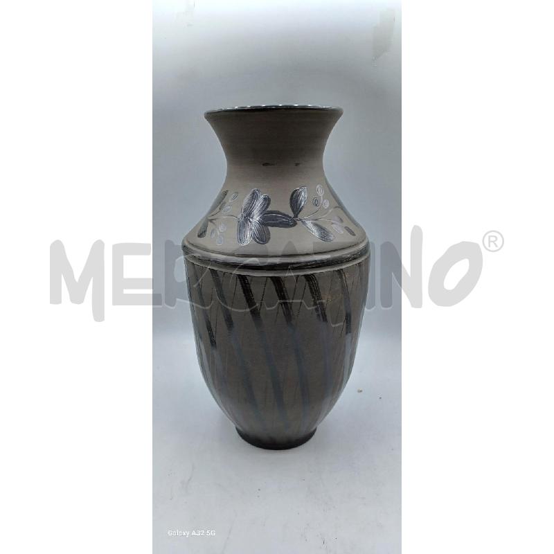 VASO CER GRIGIO FOGLIE 27CM KOVATS HUNGARY | Mercatino dell'Usato Cagliari 1