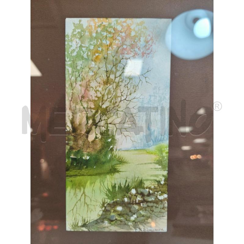 ACQUARELLO PICCOLO CON FIUME ALBERI | Mercatino dell'Usato Campobasso 2