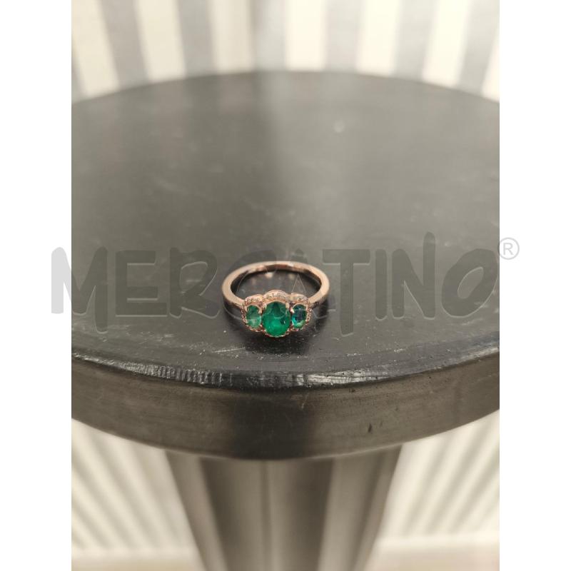 ANELLO DONNA PANDORA DORATO STRASS VERDI | Mercatino dell'Usato Campobasso 2
