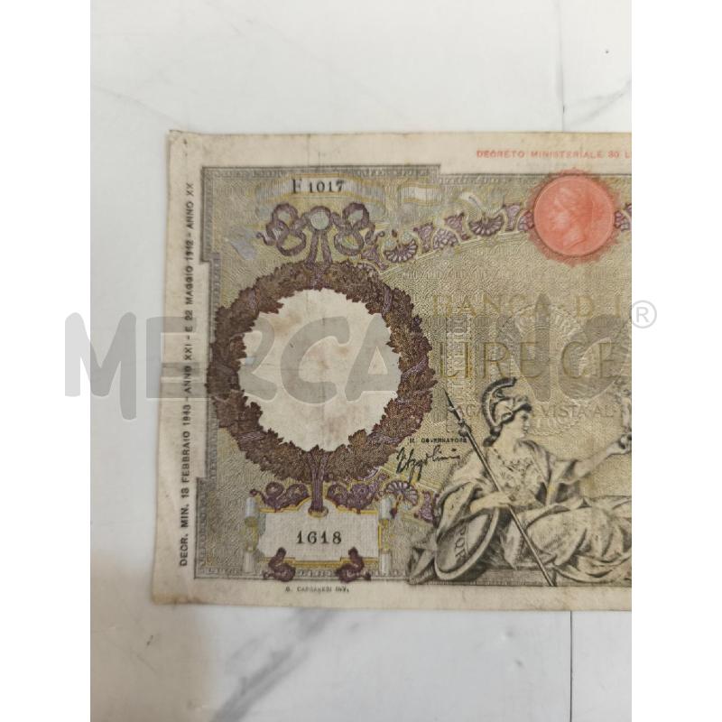 BANCONOTA LIRE 100 13.02.1943 AQUILA FASCIO  | Mercatino dell'Usato Campobasso 2