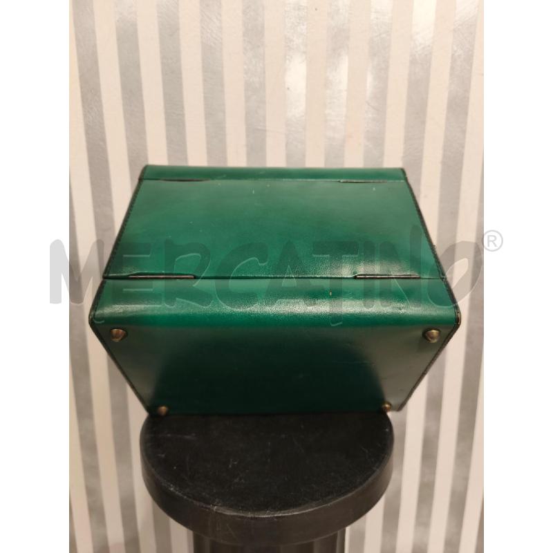 BEAUTY CASE VERDE VINTAGE PELLE | Mercatino dell'Usato Campobasso 3
