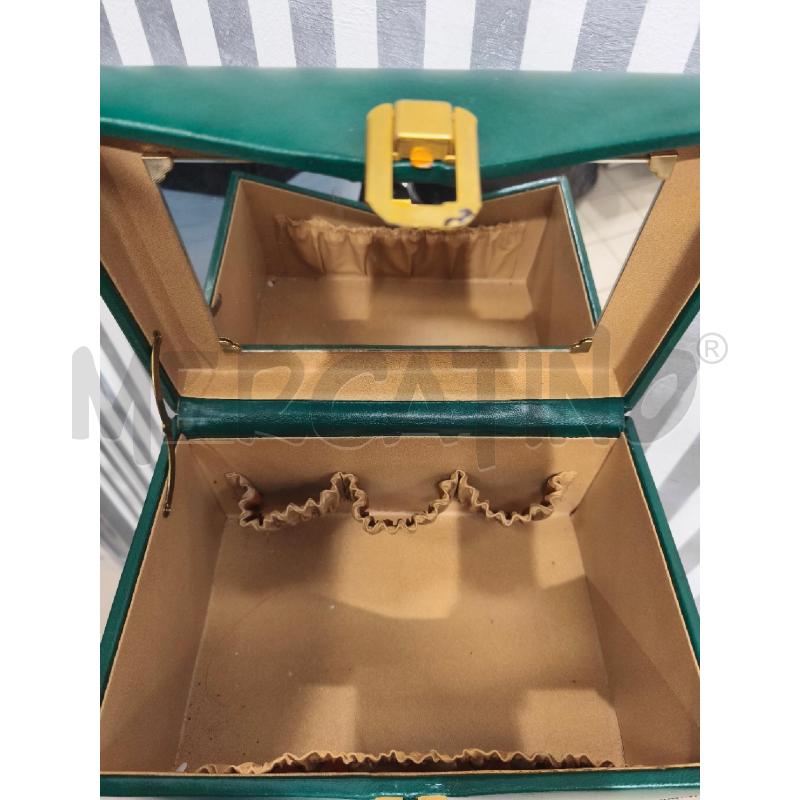 BEAUTY CASE VERDE VINTAGE PELLE | Mercatino dell'Usato Campobasso 4