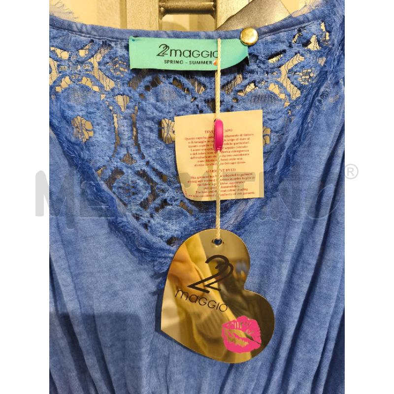 BLUSA DONNA 2 MAGGIO BLU DELAVÈ 48 SETA | Mercatino dell'Usato Campobasso 2