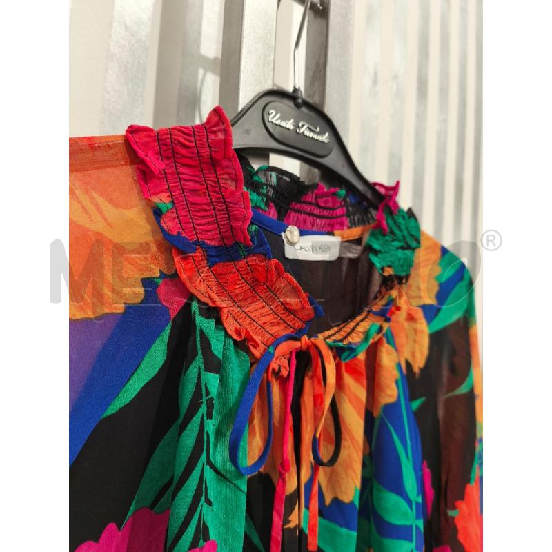 BLUSA DONNA CALVIN KLEIN NERA FIORI COLORATI | Mercatino dell'Usato Campobasso 4