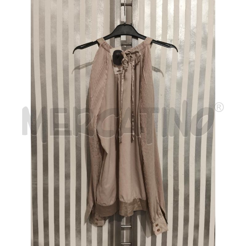 BLUSA DONNA GUESS MARCIANO BEIGE SPALLE SCOPERTE CON PLISSEE | Mercatino dell'Usato Campobasso 5