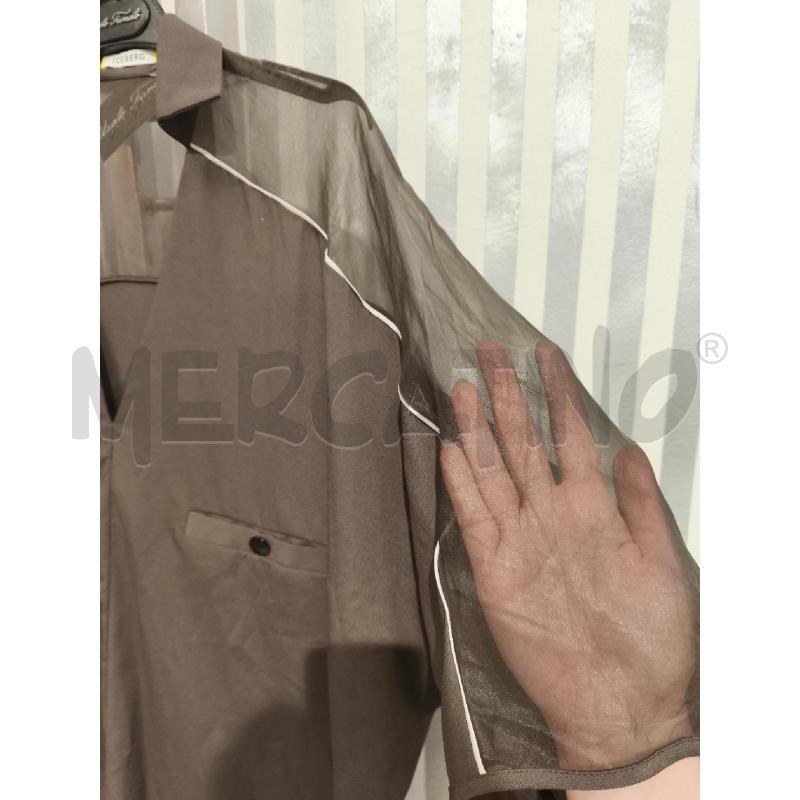 BLUSA DONNA ICEBERG VERDE MILITARE TRATTINI BIANCHI SPALLE | Mercatino dell'Usato Campobasso 4
