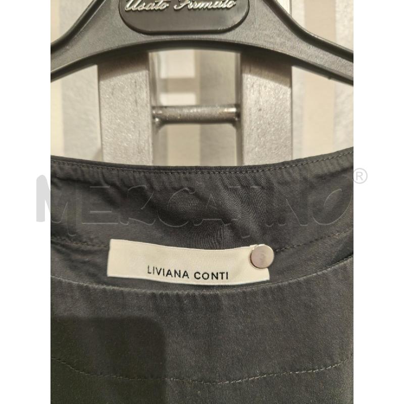 BLUSA DONNA LIVIANA CONTI NERO SPACCHI LATI | Mercatino dell'Usato Campobasso 2