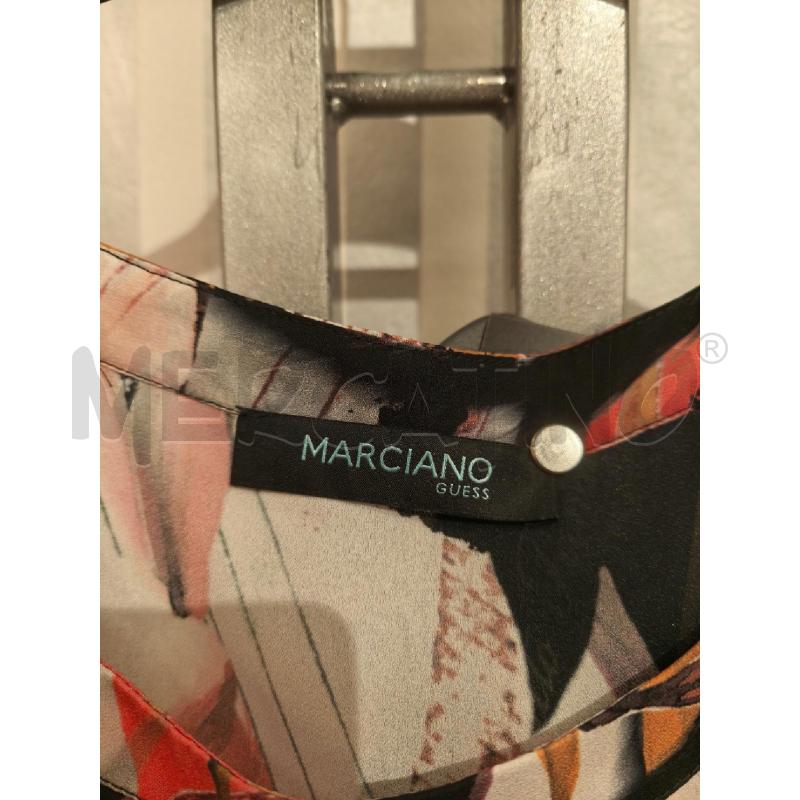 BLUSA DONNA MARCIANO BUSTO NERO SPALLE FIORI BIANCO ROSA BEIGE | Mercatino dell'Usato Campobasso 2