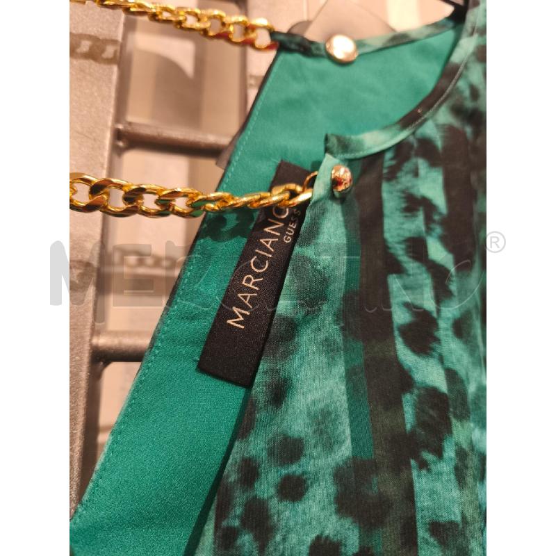 BLUSA DONNA MARCIANO GUESS ACQUAMARINA NERA ANIMALIER RIGHE | Mercatino dell'Usato Campobasso 2