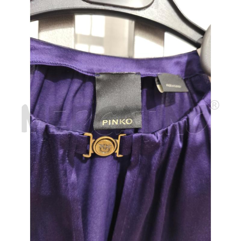 BLUSA DONNA PINKO VIOLA SATINATA BOTTONCINO LOGATO | Mercatino dell'Usato Campobasso 5