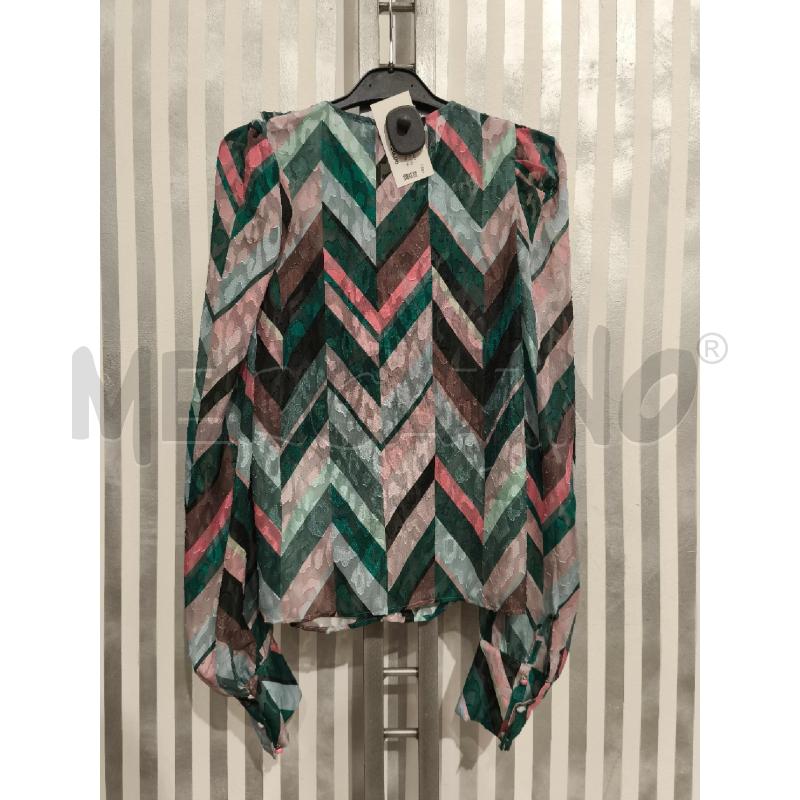 BLUSA DONNA PINKO ZIGZAG VERDE ROSA | Mercatino dell'Usato Campobasso 4