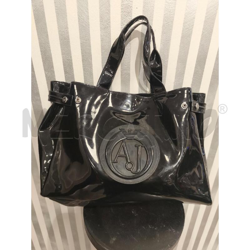 BORSA DONNA ARMANI JEANS NER LUCIDA | Mercatino dell'Usato Campobasso 1