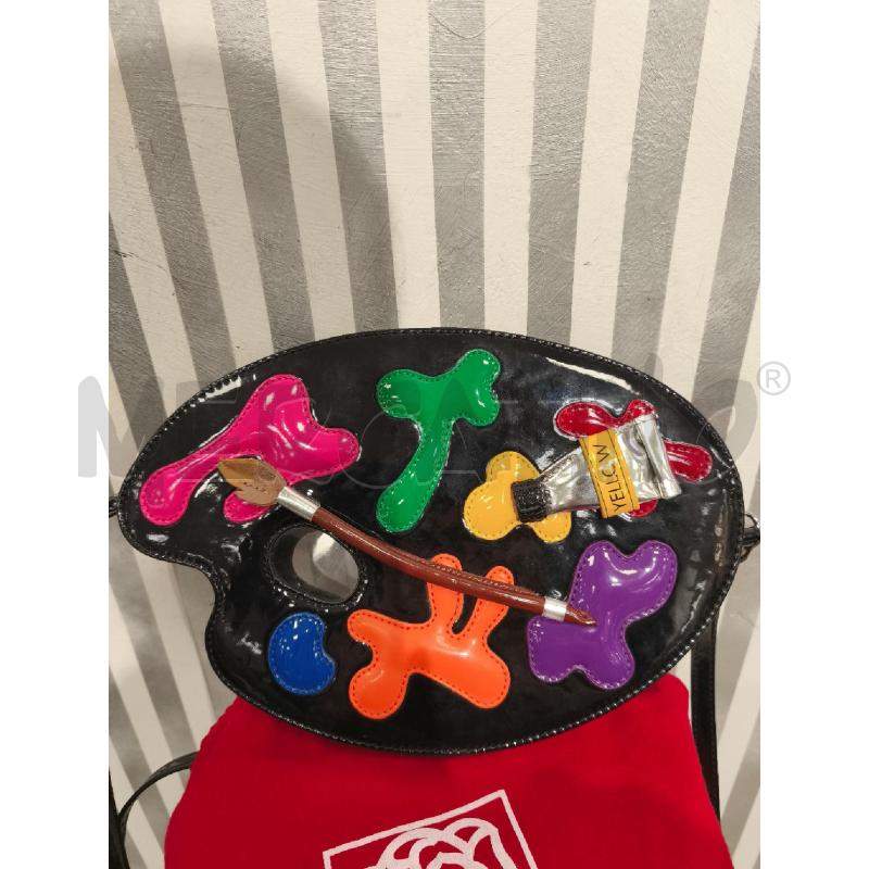BORSA DONNA BRACCIALINI NERA LUCIDA TAVOLOZZA | Mercatino dell'Usato Campobasso 2