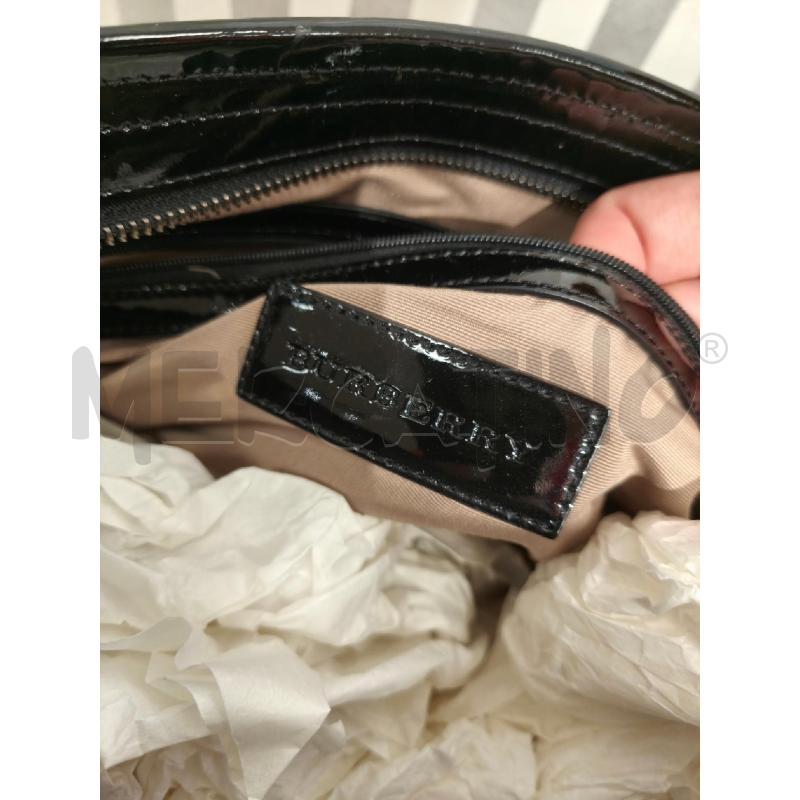 BORSA DONNA BURBERRY VERNICE NERA E CHECK | Mercatino dell'Usato Campobasso 4