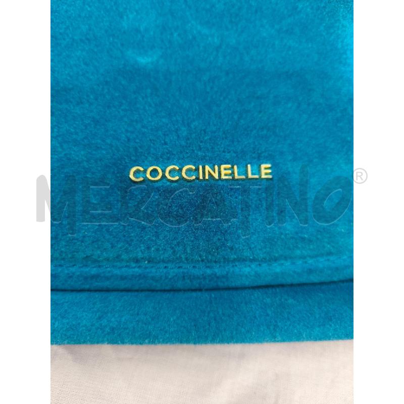 BORSA DONNA COCCINELLE AZZURRA PETROLIO SCAMOSCIATA | Mercatino dell'Usato Campobasso 2
