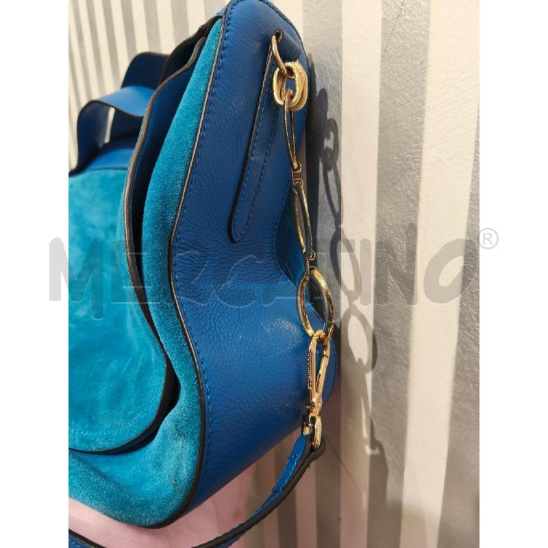 BORSA DONNA COCCINELLE AZZURRA PETROLIO SCAMOSCIATA | Mercatino dell'Usato Campobasso 3