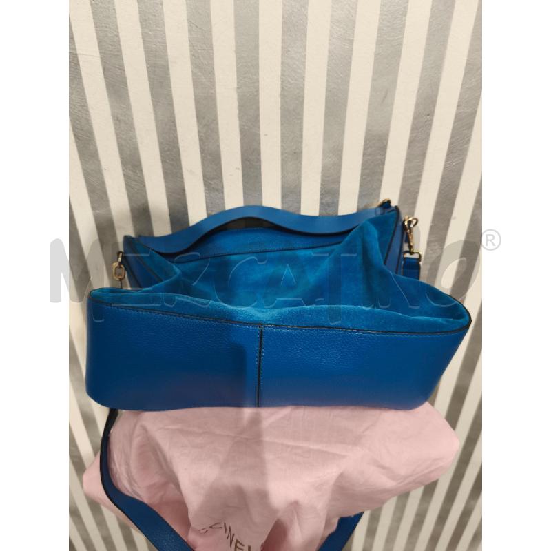 BORSA DONNA COCCINELLE AZZURRA PETROLIO SCAMOSCIATA | Mercatino dell'Usato Campobasso 4