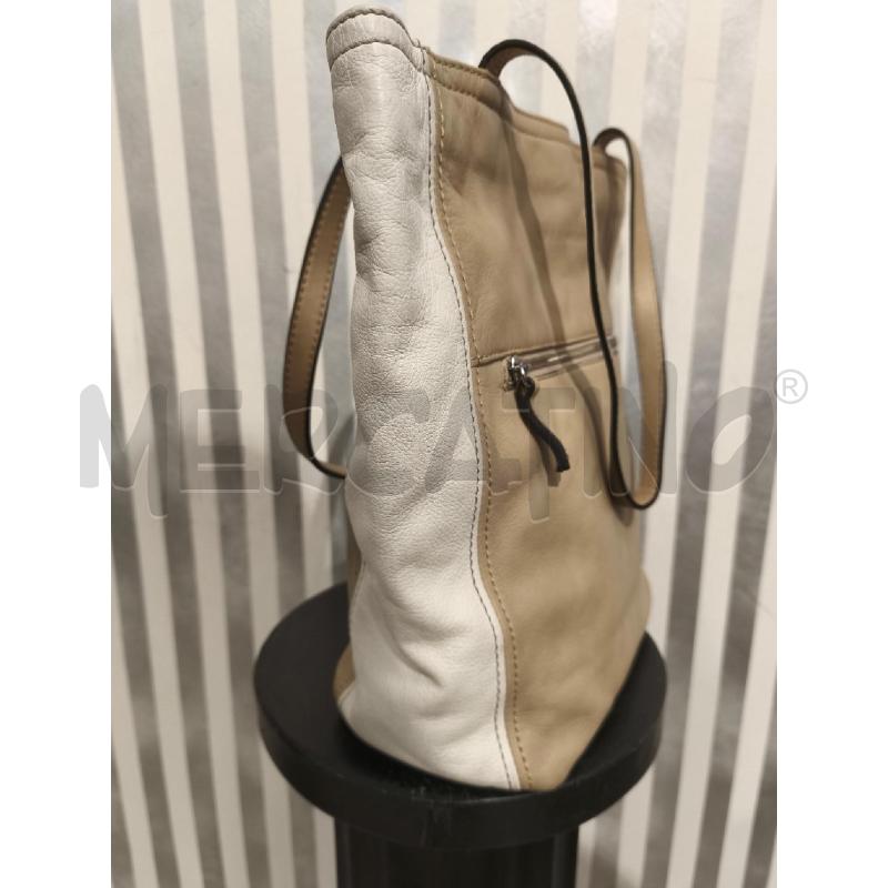 BORSA DONNA COCCINELLE BIANCA BEIGE | Mercatino dell'Usato Campobasso 2