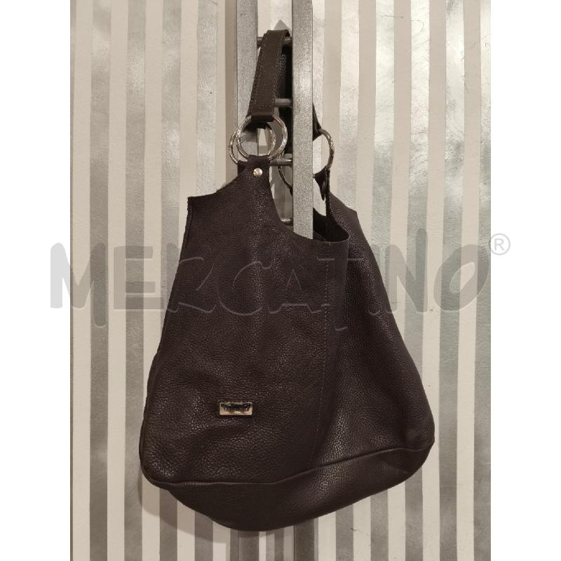 BORSA DONNA COCCINELLE MARRONE SCURO PELLE | Mercatino dell'Usato Campobasso 1