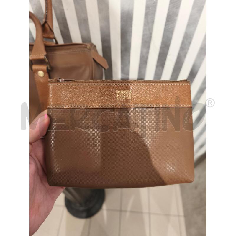 BORSA DONNA FERRÈ BAULETTO MARRONCINO CON CHIAVE LUCCHETTO E POCHETTE | Mercatino dell'Usato Campobasso 3
