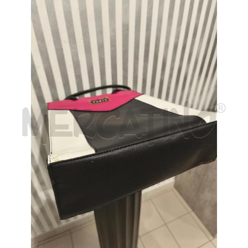 BORSA DONNA GAELLE PARIS NERA BIANCA FUXIA | Mercatino dell'Usato Campobasso 3