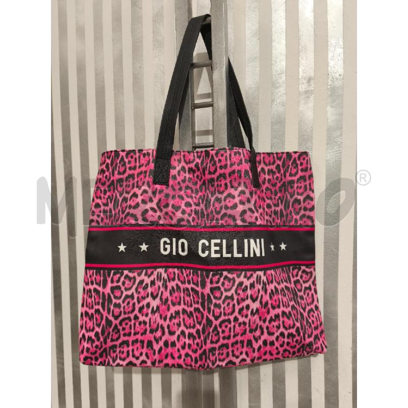 BORSA DONNA GIO CELLINI LEOPARDATA FUXIA NERA | Mercatino dell'Usato Campobasso 1