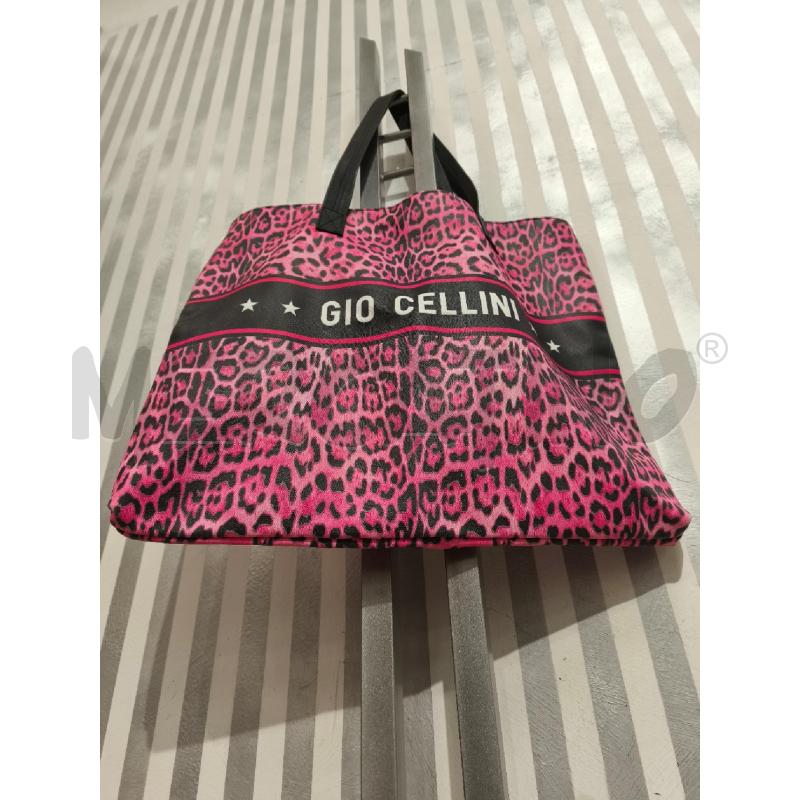 BORSA DONNA GIO CELLINI LEOPARDATA FUXIA NERA | Mercatino dell'Usato Campobasso 3