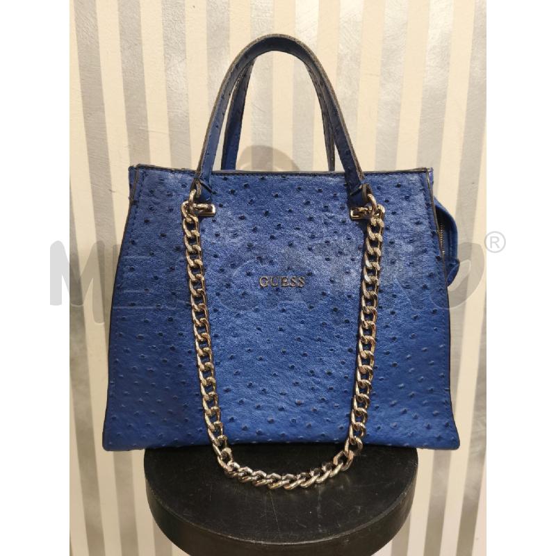 BORSA DONNA GUESS BLU CON PUNTINI IN RILIEVO | Mercatino dell'Usato Campobasso 1
