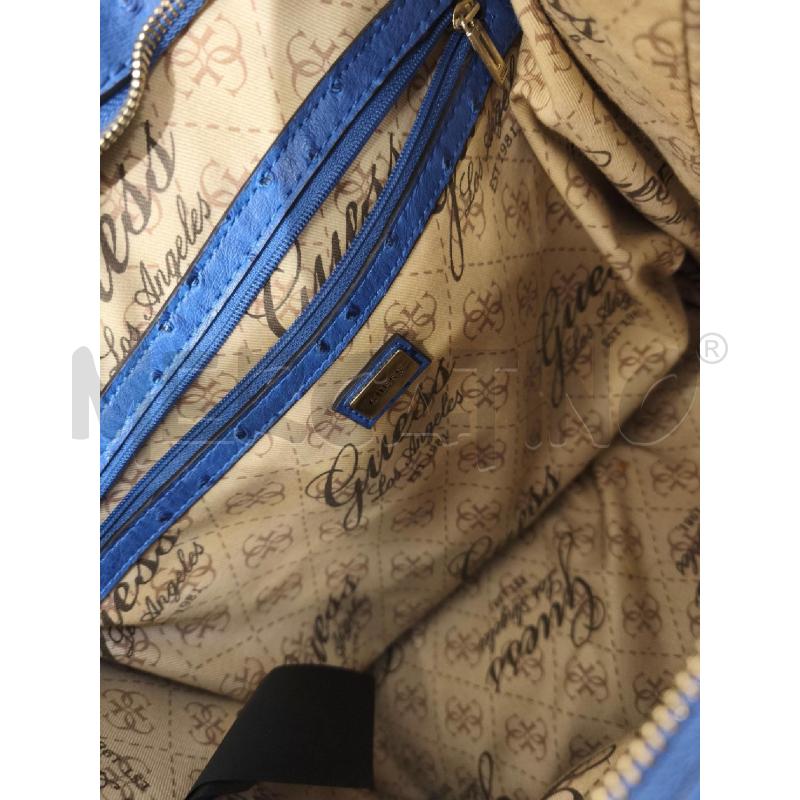 BORSA DONNA GUESS BLU CON PUNTINI IN RILIEVO | Mercatino dell'Usato Campobasso 5