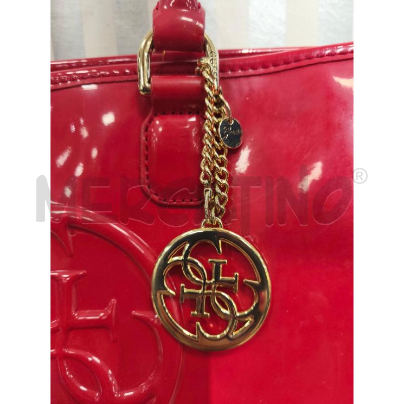 BORSA DONNA GUESS ROSSA LUCIDA GRANDE | Mercatino dell'Usato Campobasso 2