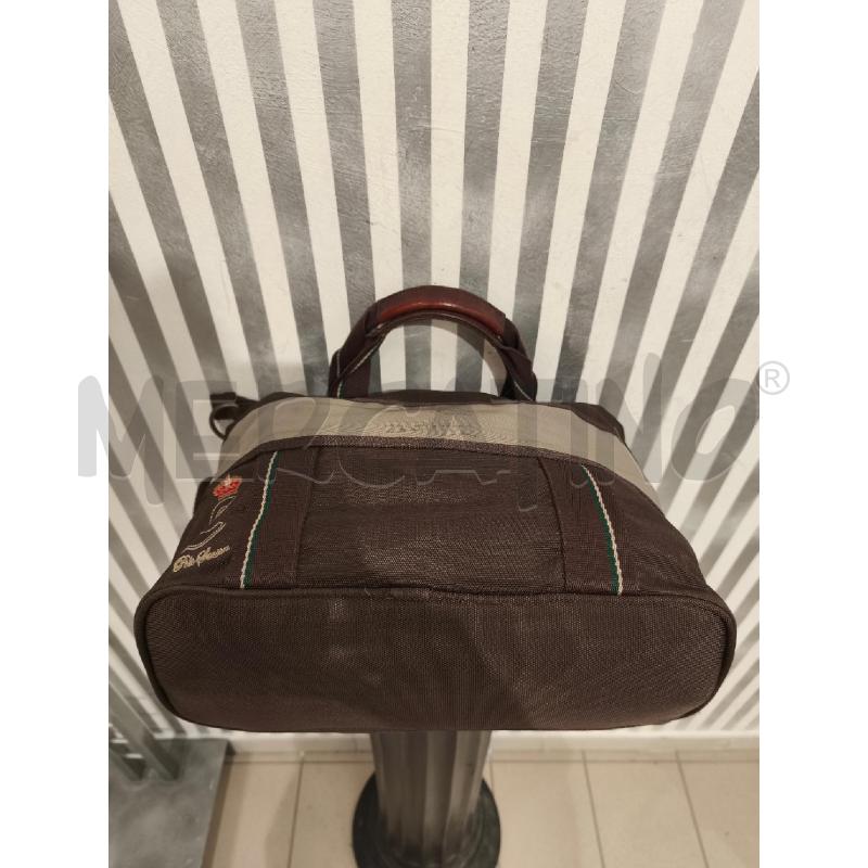 BORSA DONNA LA MARTINA TESSUTO MARRONE | Mercatino dell'Usato Campobasso 4