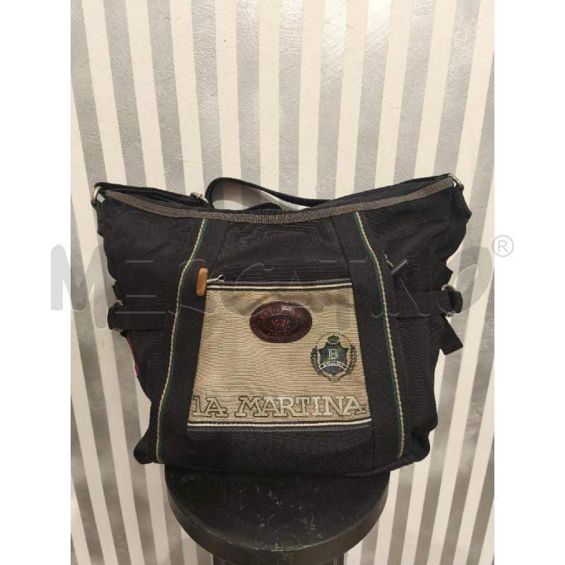 BORSA DONNA LA MARTINA TESSUTO NERO | Mercatino dell'Usato Campobasso 1