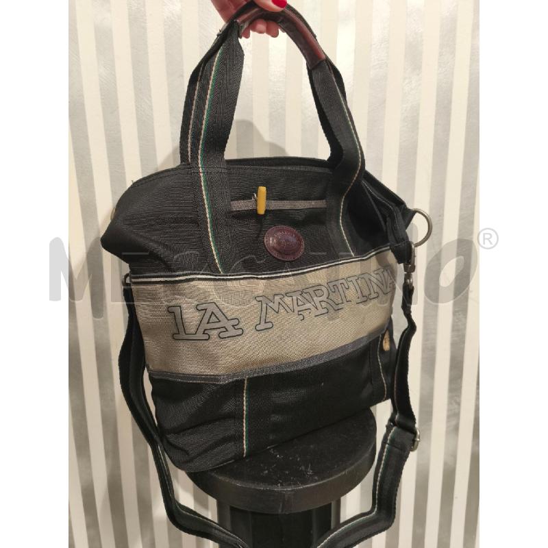 BORSA DONNA LA MARTINA TESSUTO NERO FASCIA | Mercatino dell'Usato Campobasso 1