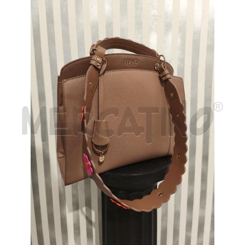 BORSA DONNA LIU JO MARRONE TRACOLA CON FIORI | Mercatino dell'Usato Campobasso 1