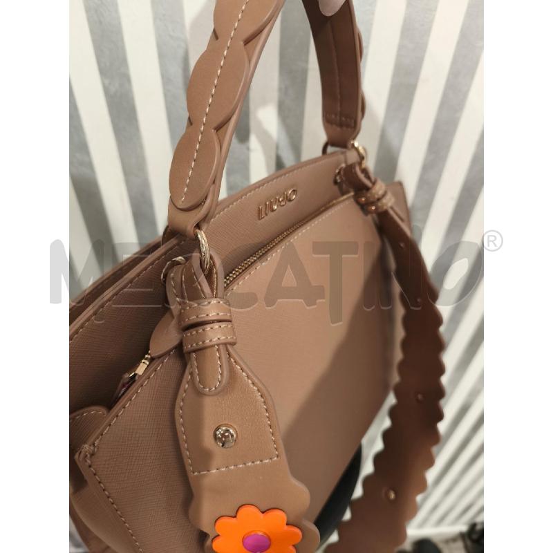 BORSA DONNA LIU JO MARRONE TRACOLA CON FIORI | Mercatino dell'Usato Campobasso 5