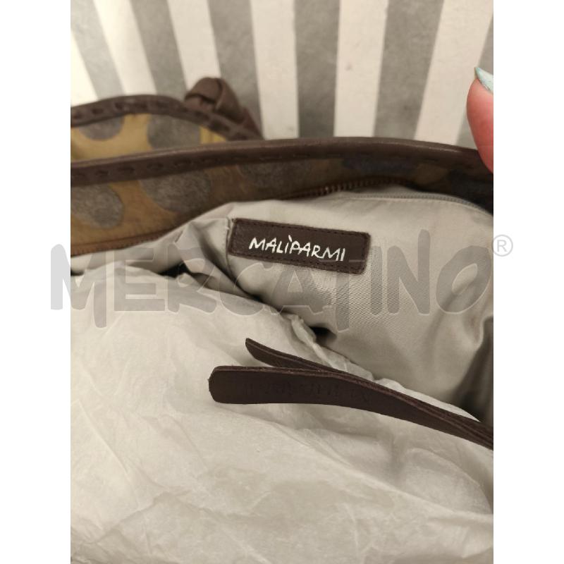BORSA DONNA MALIPARMI MARRONE E TESSUTO | Mercatino dell'Usato Campobasso 5