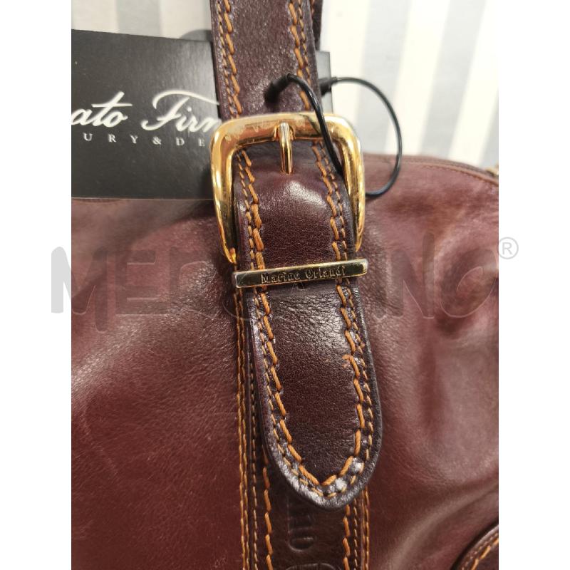 BORSA DONNA MARINO ORLANDI MARRONE 4 FIBBIE | Mercatino dell'Usato Campobasso 2