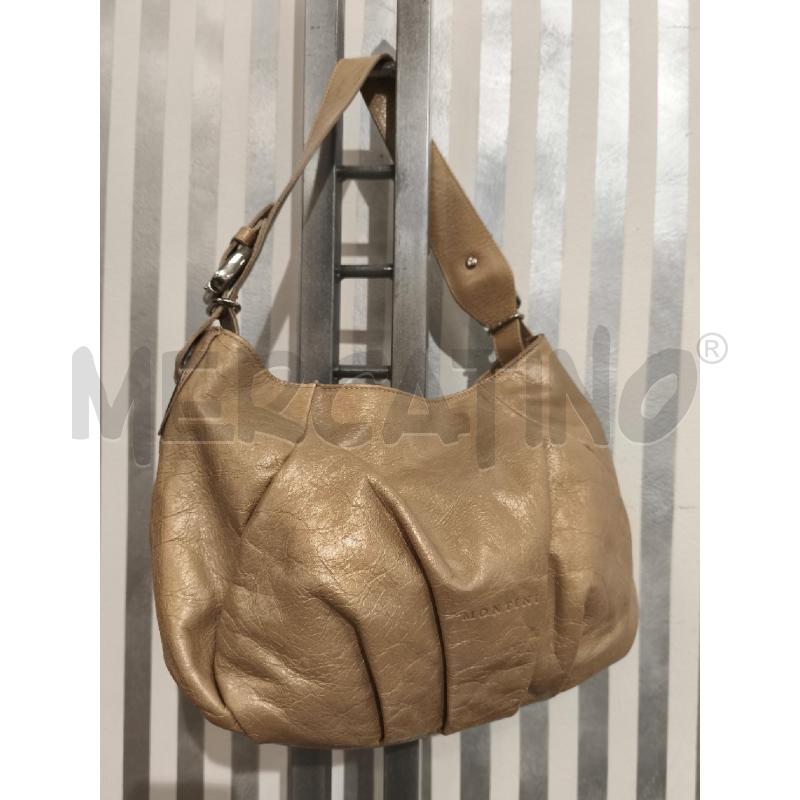 BORSA DONNA MONTINI PELLE BEIGE INTERNO BIANCO | Mercatino dell'Usato Campobasso 1