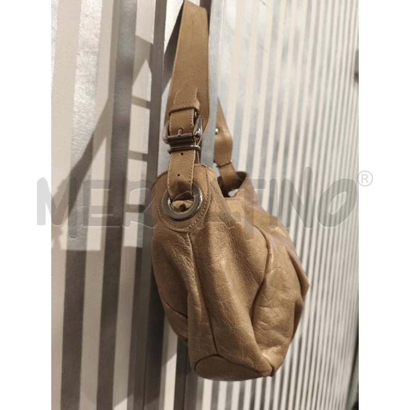 BORSA DONNA MONTINI PELLE BEIGE INTERNO BIANCO | Mercatino dell'Usato Campobasso 2