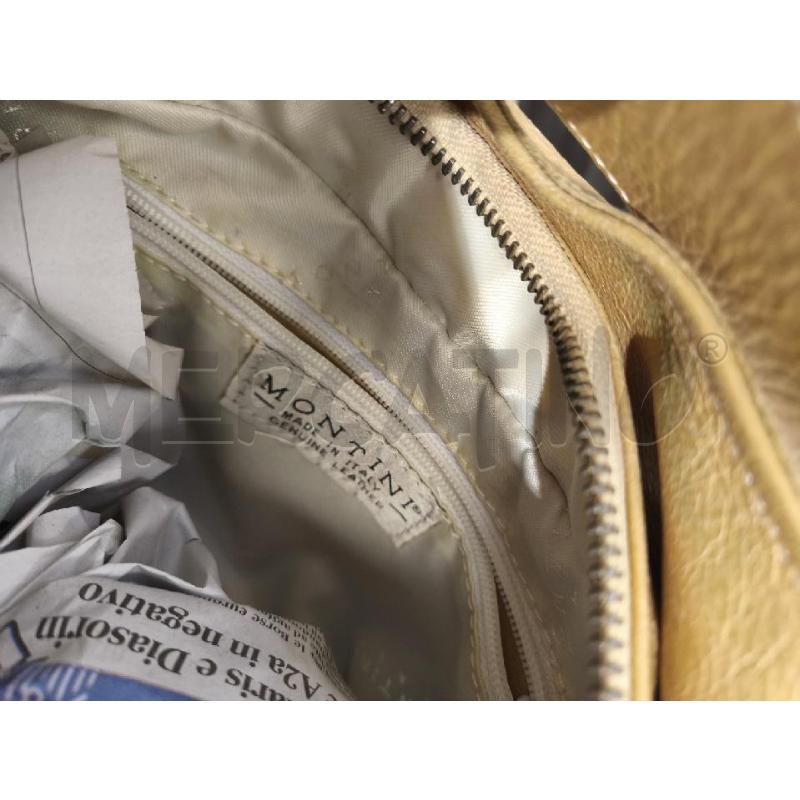 BORSA DONNA MONTINI PELLE BEIGE INTERNO BIANCO | Mercatino dell'Usato Campobasso 5