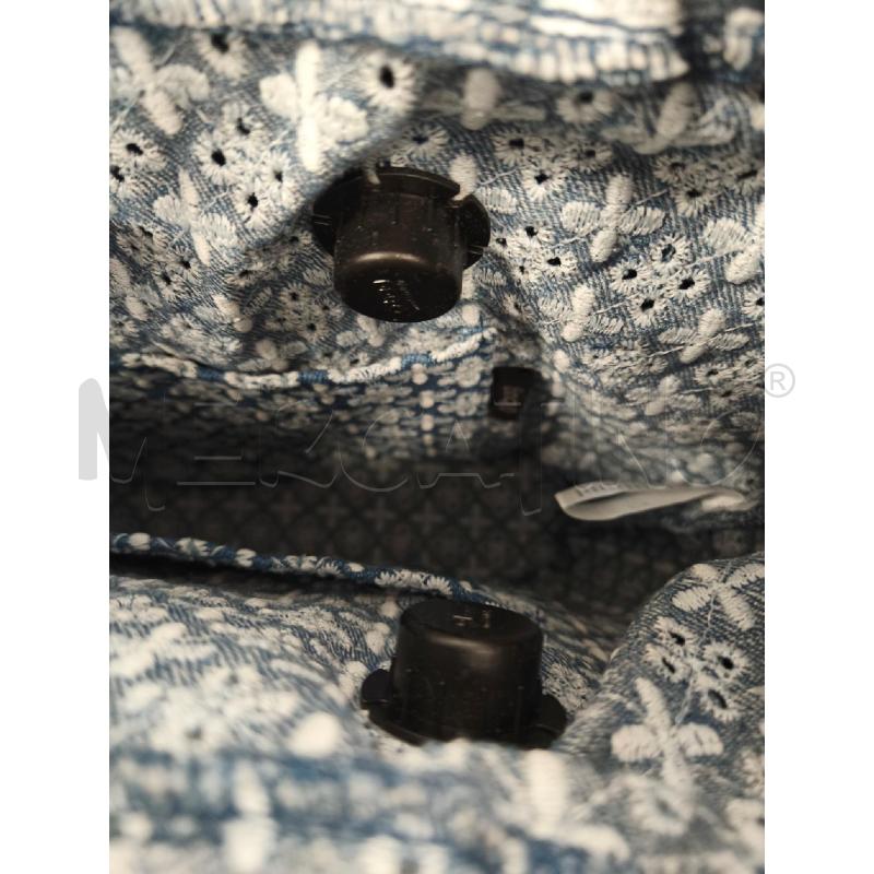 BORSA DONNA O BAG BLU ELETTRICO INTERNO TESSUTO BIANCO A FIORI | Mercatino dell'Usato Campobasso 5