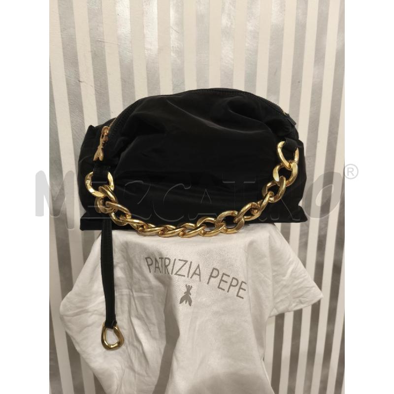BORSA DONNA PATRIZIA PEPE NERA LUCIDA MANICO A CATENA | Mercatino dell'Usato Campobasso 1