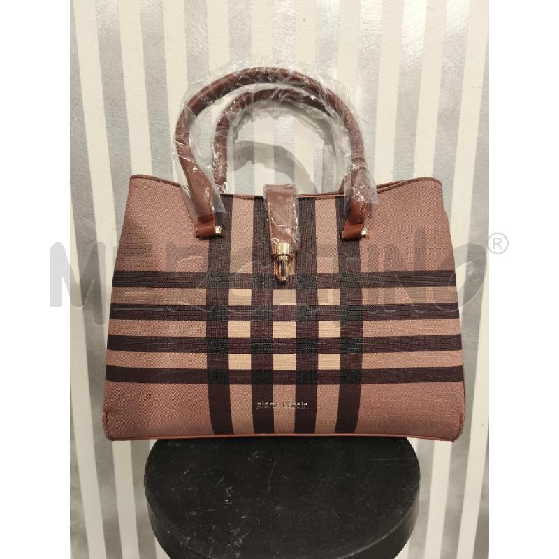BORSA DONNA PIERRE CARDIN NUOVA BEIGE TARTAN | Mercatino dell'Usato Campobasso 1