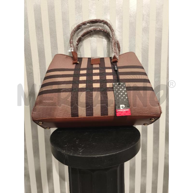 BORSA DONNA PIERRE CARDIN NUOVA BEIGE TARTAN | Mercatino dell'Usato Campobasso 2